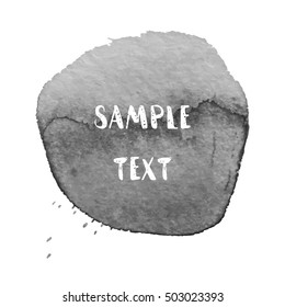 Abstract watercolor grayscale background. Vector illustration. Grunge texture for cards and flyers design. A model for the creation of digital brushes