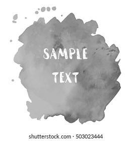 Abstract watercolor grayscale background. Vector illustration. Grunge texture for cards and flyers design. A model for the creation of digital brushes
