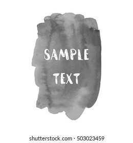 Abstract watercolor grayscale background. Vector illustration. Grunge texture for cards and flyers design. A model for the creation of digital brushes
