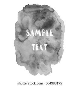 Abstract watercolor grayscale background. Vector illustration. Grunge texture for cards and flyers design. A model for the creation of digital brushes