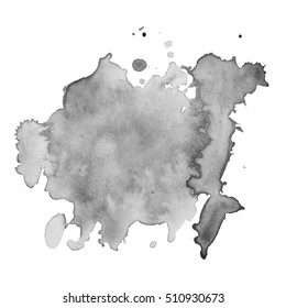 Abstract watercolor grayscale background. Vector illustration. Grunge texture for cards and flyers design. A model for the creation of digital brushes