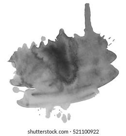 Abstract watercolor grayscale background. Vector illustration. Grunge texture for cards and flyers design. A model for the creation of digital brushes