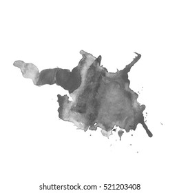 Abstract watercolor grayscale background. Vector illustration. Grunge texture for cards and flyers design. A model for the creation of digital brushes