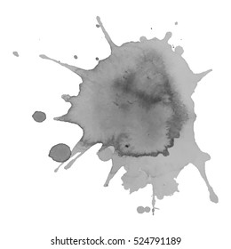 Abstract watercolor grayscale background. Vector illustration. Grunge texture for cards and flyers design. A model for the creation of digital brushes