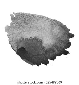 Abstract watercolor grayscale background. Vector illustration. Grunge texture for cards and flyers design. A model for the creation of digital brushes