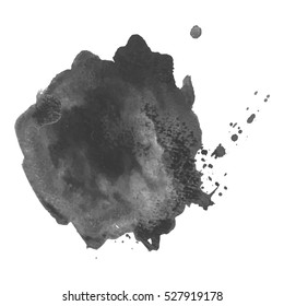 Abstract watercolor grayscale background. Vector illustration. Grunge texture for cards and flyers design. A model for the creation of digital brushes