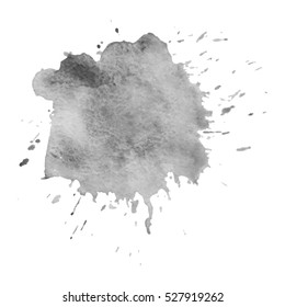Abstract watercolor grayscale background. Vector illustration. Grunge texture for cards and flyers design. A model for the creation of digital brushes