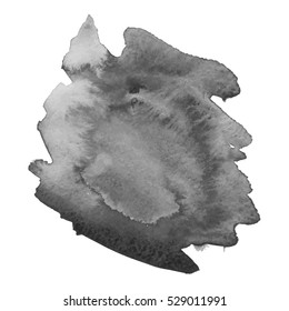 Abstract watercolor grayscale background. Vector illustration. Grunge texture for cards and flyers design. A model for the creation of digital brushes