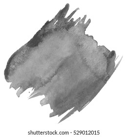 Abstract watercolor grayscale background. Vector illustration. Grunge texture for cards and flyers design. A model for the creation of digital brushes