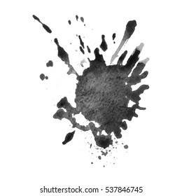 Abstract watercolor grayscale background. Vector illustration. Grunge texture for cards and flyers design. A model for the creation of digital brushes