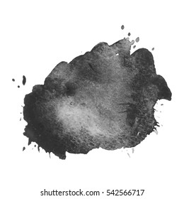 Abstract watercolor grayscale background. Vector illustration. Grunge texture for cards and flyers design. A model for the creation of digital brushes