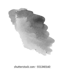 Abstract watercolor grayscale background. Vector illustration. Grunge texture for cards and flyers design. A model for the creation of digital brushes