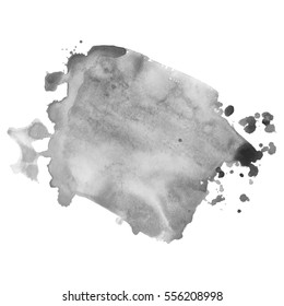 Abstract watercolor grayscale background. Vector illustration. Grunge texture for cards and flyers design. A model for the creation of digital brushes