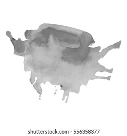 Abstract watercolor grayscale background. Vector illustration. Grunge texture for cards and flyers design. A model for the creation of digital brushes