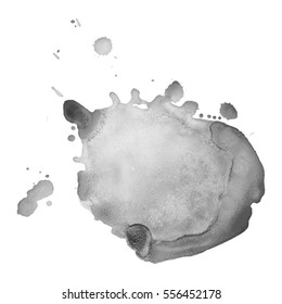 Abstract watercolor grayscale background. Vector illustration. Grunge texture for cards and flyers design. A model for the creation of digital brushes