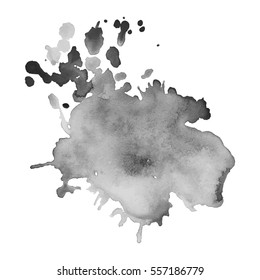 Abstract watercolor grayscale background. Vector illustration. Grunge texture for cards and flyers design. A model for the creation of digital brushes