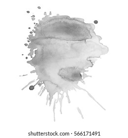 Abstract watercolor grayscale background. Vector illustration. Grunge texture for cards and flyers design. A model for the creation of digital brushes