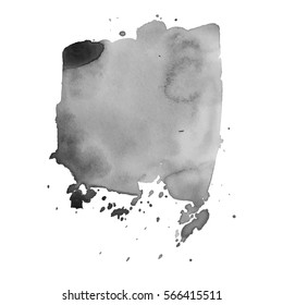 Abstract watercolor grayscale background. Vector illustration. Grunge texture for cards and flyers design. A model for the creation of digital brushes