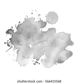 Abstract watercolor grayscale background. Vector illustration. Grunge texture for cards and flyers design. A model for the creation of digital brushes