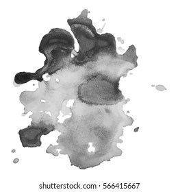 Abstract watercolor grayscale background. Vector illustration. Grunge texture for cards and flyers design. A model for the creation of digital brushes