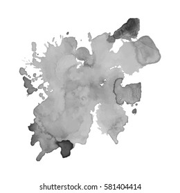 Abstract watercolor grayscale background. Vector illustration. Grunge texture for cards and flyers design. A model for the creation of digital brushes