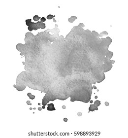 Abstract watercolor grayscale background. Vector illustration. Grunge texture for cards and flyers design. A model for the creation of digital brushes