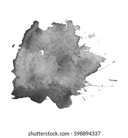 Abstract watercolor grayscale background. Vector illustration. Grunge texture for cards and flyers design. A model for the creation of digital brushes