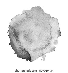 Abstract watercolor grayscale background. Vector illustration.