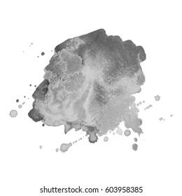 Abstract watercolor grayscale background. Vector illustration. Grunge texture for cards and flyers design. A model for the creation of digital brushes