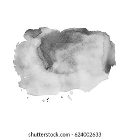 Abstract watercolor grayscale background. Vector illustration. Grunge texture for cards and flyers design. A model for the creation of digital brushes