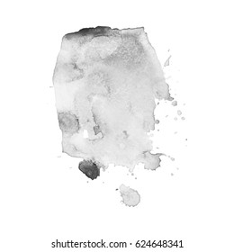 Abstract watercolor grayscale background. Vector illustration. Grunge texture for cards and flyers design. A model for the creation of digital brushes