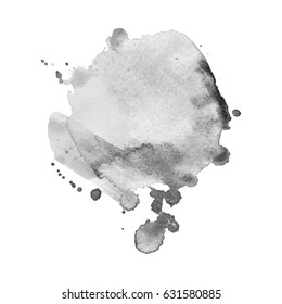 Abstract watercolor grayscale background. Vector illustration. Grunge texture for cards and flyers design. A model for the creation of digital brushes