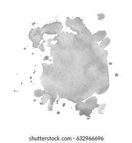 Abstract watercolor grayscale background. Vector illustration. Grunge texture for cards and flyers design. A model for the creation of digital brushes