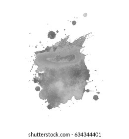 Abstract watercolor grayscale background. Vector illustration. Grunge texture for cards and flyers design. A model for the creation of digital brushes
