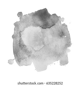 Abstract watercolor grayscale background. Vector illustration. Grunge texture for cards and flyers design. A model for the creation of digital brushes