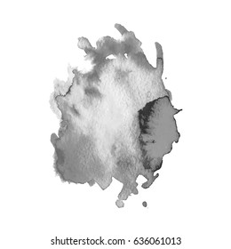 Abstract watercolor grayscale background. Vector illustration. Grunge texture for cards and flyers design. A model for the creation of digital brushes