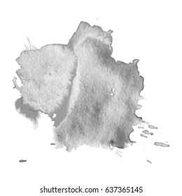 Abstract watercolor grayscale background. Vector illustration. Grunge texture for cards and flyers design. A model for the creation of digital brushes
