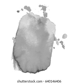 Abstract watercolor grayscale background. Vector illustration. Grunge texture for cards and flyers design. A model for the creation of digital brushes