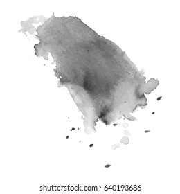 Abstract watercolor grayscale background. Vector illustration. Grunge texture for cards and flyers design. A model for the creation of digital brushes