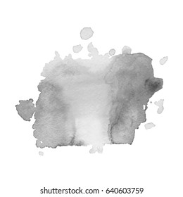 Abstract watercolor grayscale background. Vector illustration. Grunge texture for cards and flyers design. A model for the creation of digital brushes