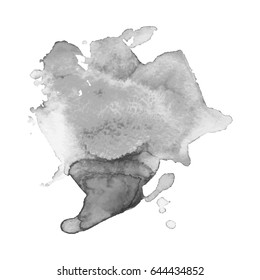 Abstract watercolor grayscale background. Vector illustration. Grunge texture for cards and flyers design. A model for the creation of digital brushes