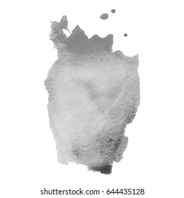 Abstract watercolor grayscale background. Vector illustration. Grunge texture for cards and flyers design. A model for the creation of digital brushes