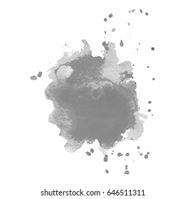 Abstract watercolor grayscale background. Vector illustration. Grunge texture for cards and flyers design. A model for the creation of digital brushes