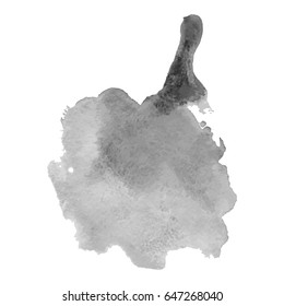 Abstract watercolor grayscale background. Vector illustration. Grunge texture for cards and flyers design. A model for the creation of digital brushes