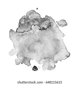 Abstract watercolor grayscale background. Vector illustration. Grunge texture for cards and flyers design. A model for the creation of digital brushes