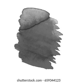 Abstract watercolor grayscale background. Vector illustration. Grunge texture for cards and flyers design. A model for the creation of digital brushes
