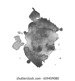 Abstract watercolor grayscale background. Vector illustration. Grunge texture for cards and flyers design. A model for the creation of digital brushes