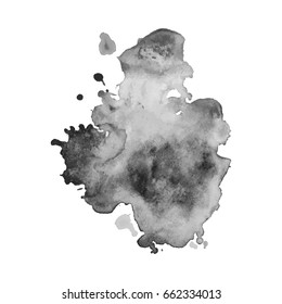 Abstract watercolor grayscale background. Vector illustration. Grunge texture for cards and flyers design. A model for the creation of digital brushes