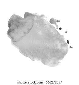 Abstract watercolor grayscale background. Vector illustration. Grunge texture for cards and flyers design. A model for the creation of digital brushes