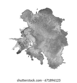 Abstract watercolor grayscale background. Vector illustration. Grunge texture for cards and flyers design. A model for the creation of digital brushes